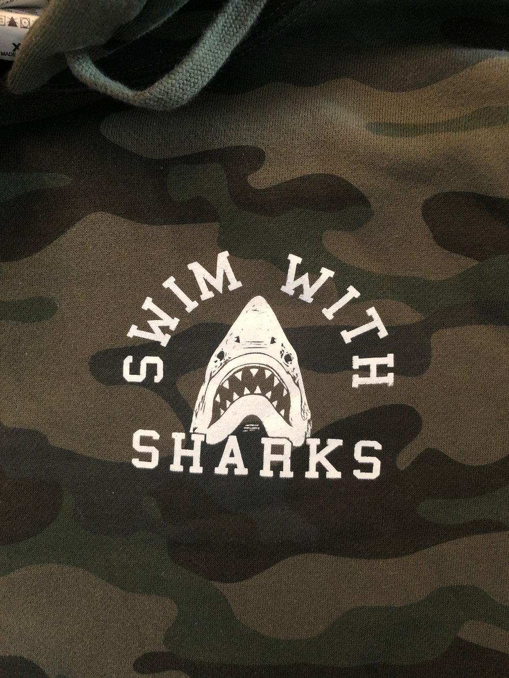 Camo Shark Hoodie Earth Day