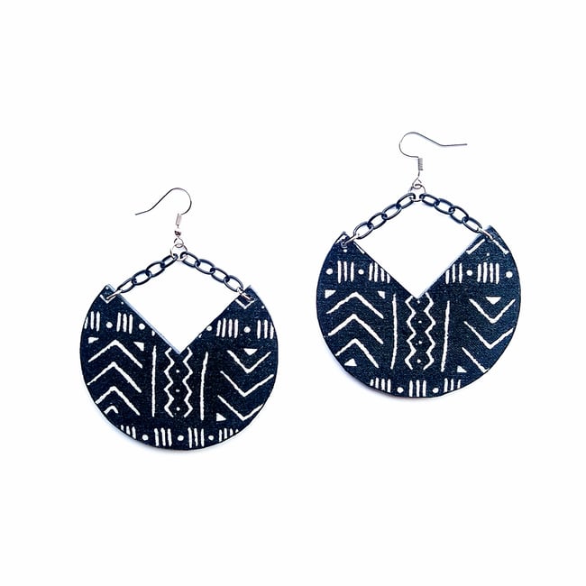 Assata Mudcloth Statement Earrings