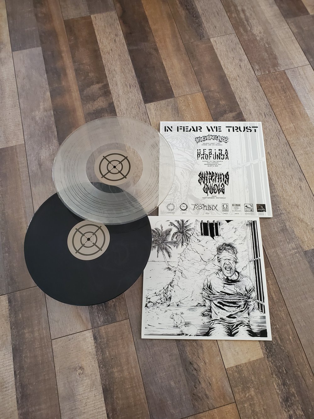 IN FEAR WE TRUST - 3-way split LP - SUFFERING QUOTA / HERIDA PROFUNDA / PSYCHONEUROSIS 