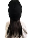 Beanie Hat with Hair Extensions