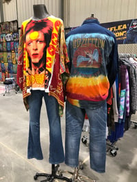 Image 2 of Upcycled “Led Zeppelin” tie dye men’s betters dress shirt