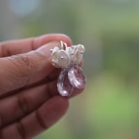 Image 3 of Pale Amethyst Earrings Keshi Pearl