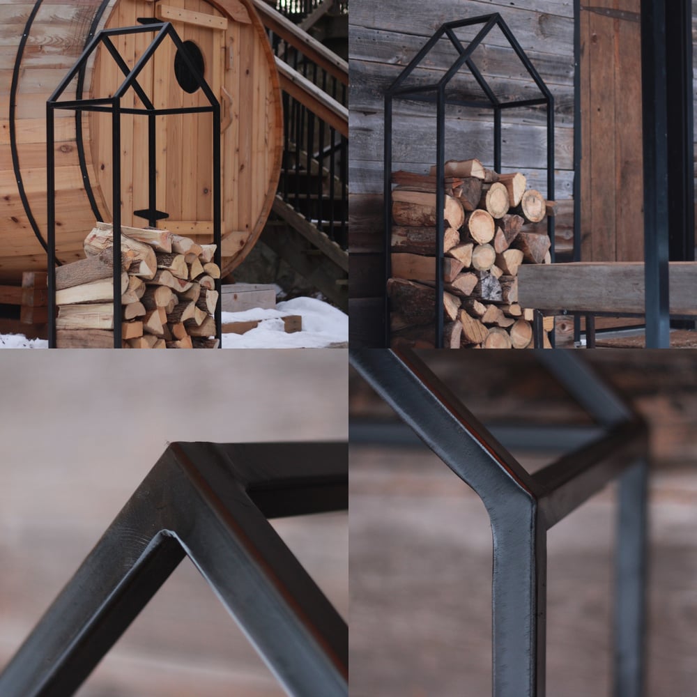 Image of Modern wood rack 