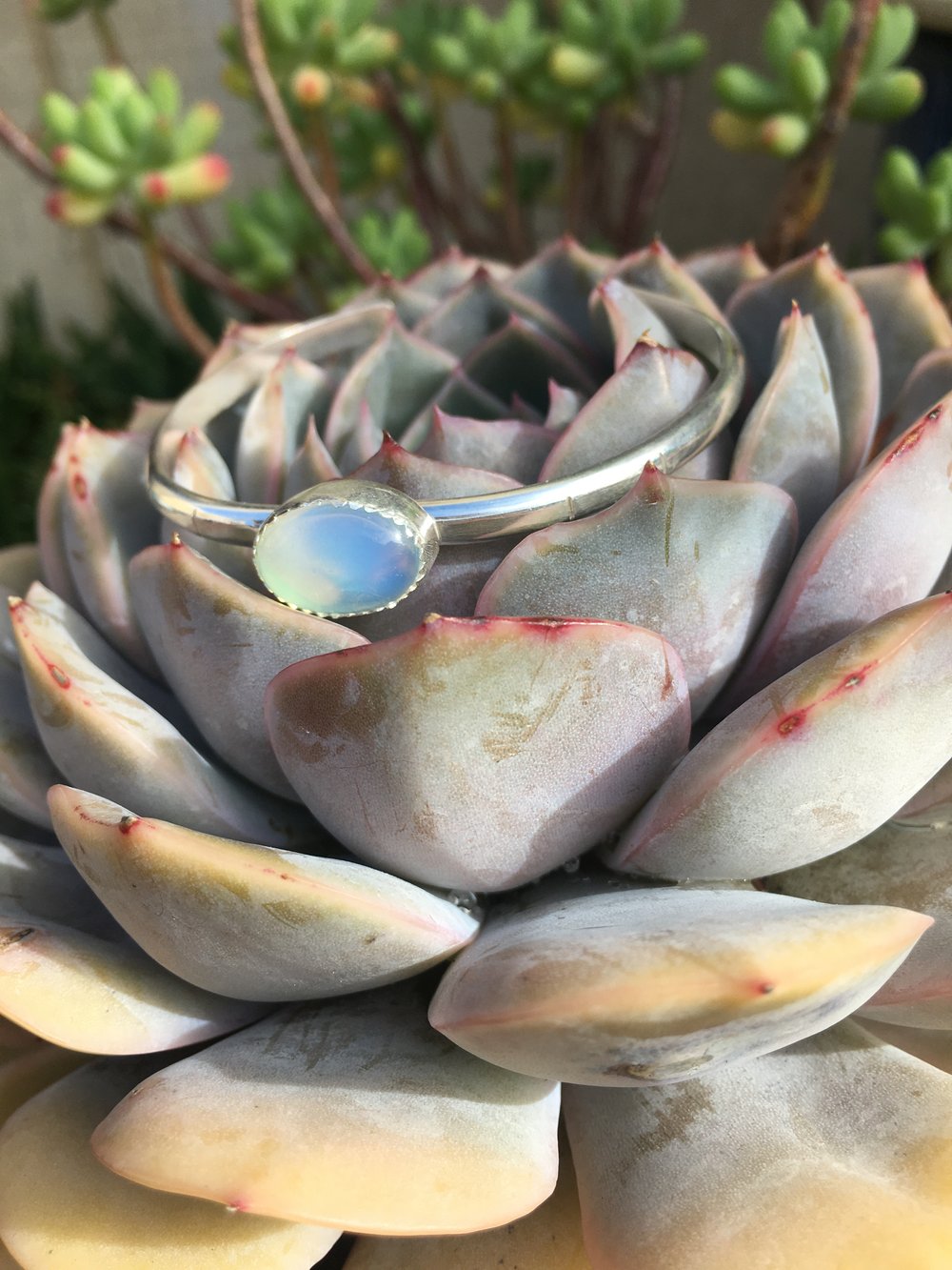 Image of Opalite & Silver Cuff