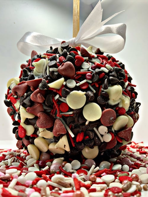 Image of Chocolate Hearts Caramel Apple