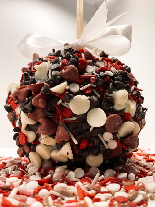 Image of Chocolate Hearts Caramel Apple