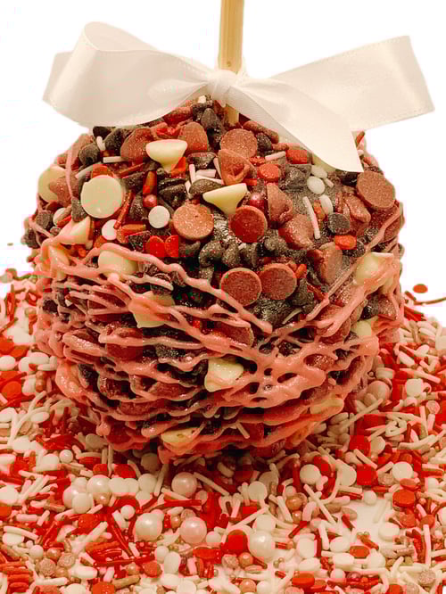 Image of Chocolate Hearts Caramel Apple