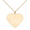 Dachshund Engraved Silver Heart Necklace