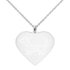 Dachshund Engraved Silver Heart Necklace