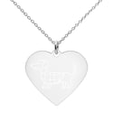 Dachshund Engraved Silver Heart Necklace
