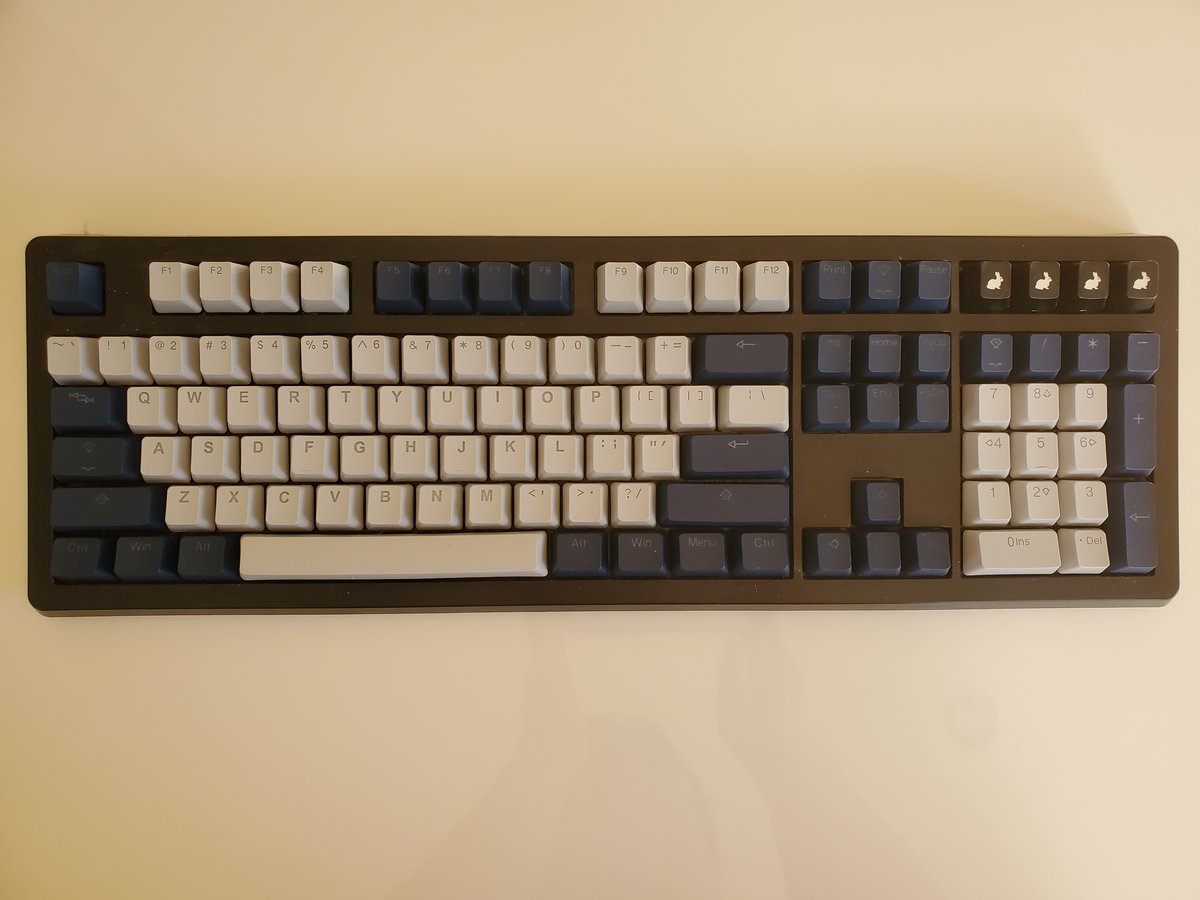 Image of [Tai Hao] PBT Backlit Navy Blue/Cool Grey Doubleshot Keyset