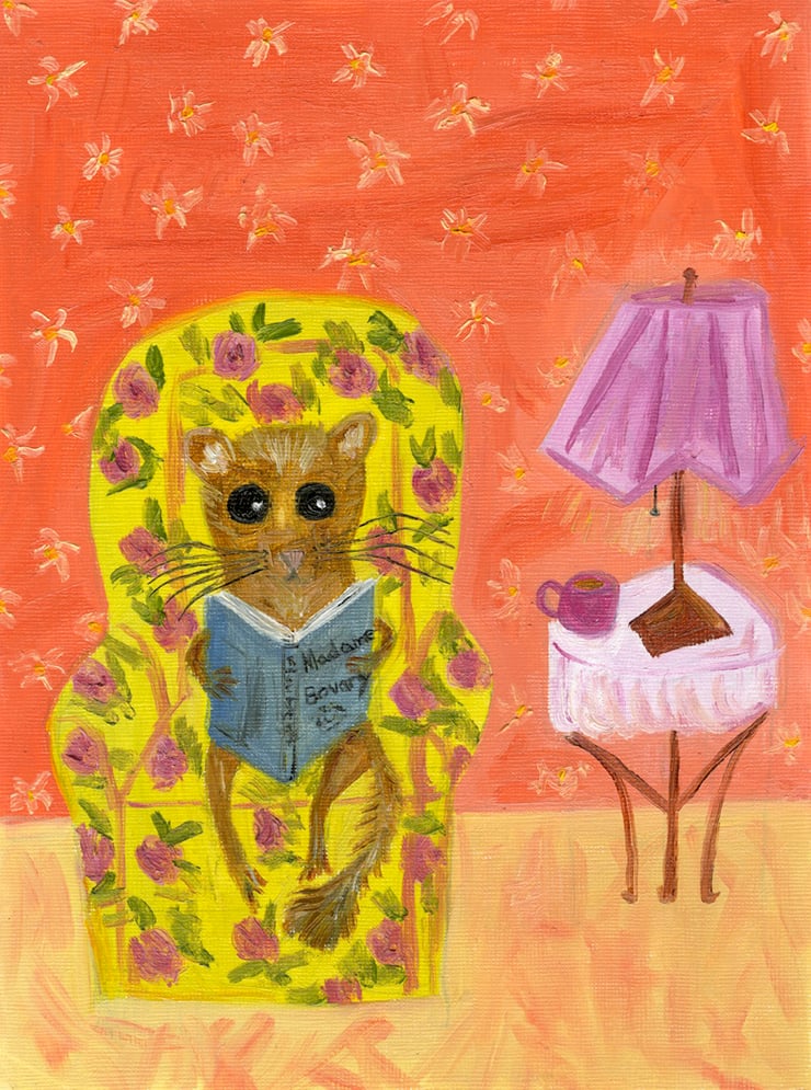Image of Hazel was the rare dormouse who suffered from winter insomnia. Limited edition print.