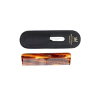 Coarse Fine Comb with Leather Case and Metal File 110mm