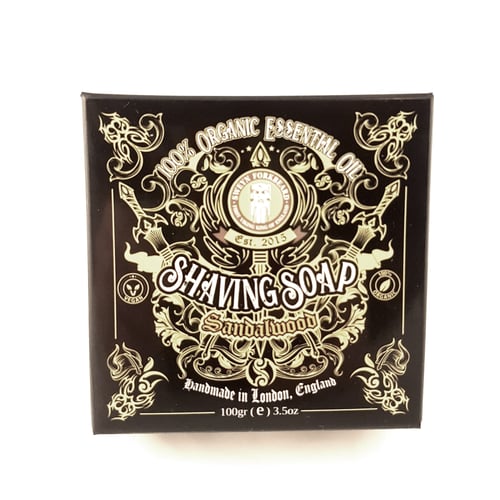 Image of Shaving Soap Sandalwood scented with 100% Organic Essential Oil 100g