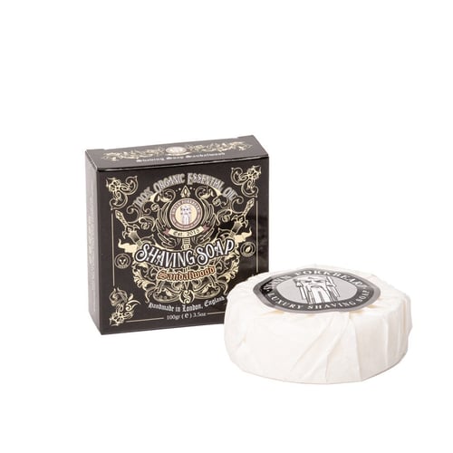 Image of Shaving Soap Sandalwood scented with 100% Organic Essential Oil 100g