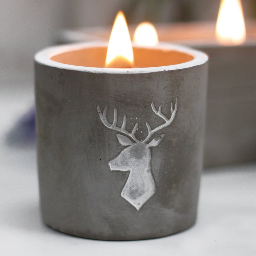 Image of Concrete Wooden Wick Candle Valhalla