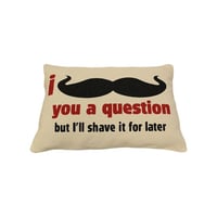 Cushion Cover I Moustache You a Question