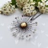 Oxidised Sterling Silver Dandelion necklace