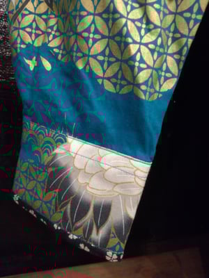 Image of Dragons and cranes button up men shirt