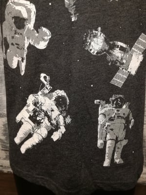 Image of Astronauts in space charcoal grey  t shirt
