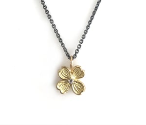 Image of Dogwood Diamond Pendant  Charm