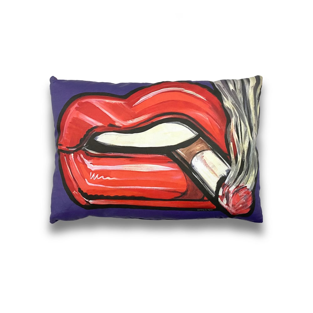 Purple Lips Pillow