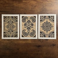 Image 1 of  Indian tapestry inspired prints (set of 3)