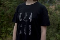 Image 3 of Camiseta 'Tipos de patas' Negra