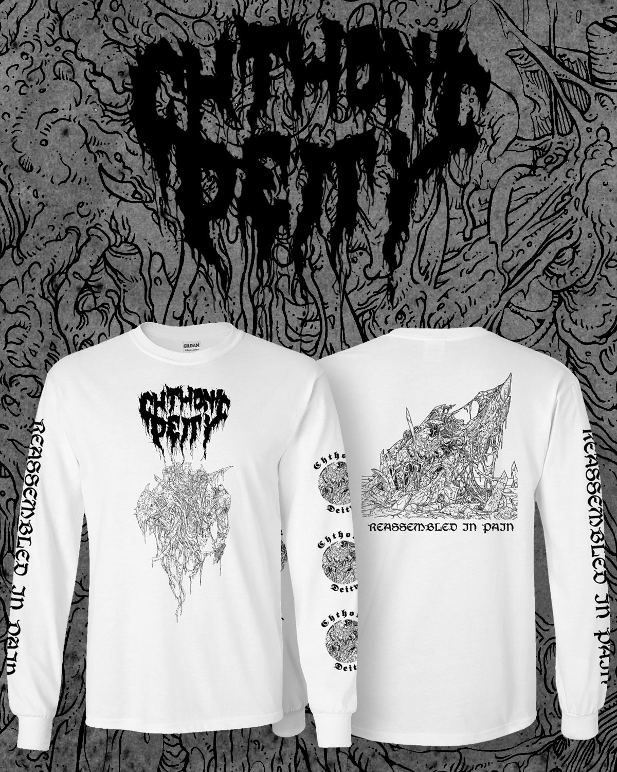 Image of CHTHONIC DEITY white Long Sleeve