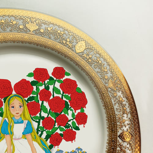 Image of Alice N' Roses - Fine China Plate - #0739