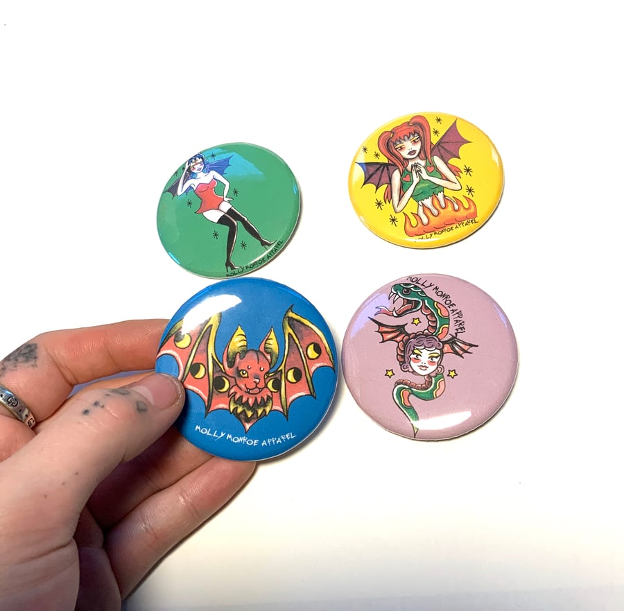 Image of Bat Fairy Button Pack
