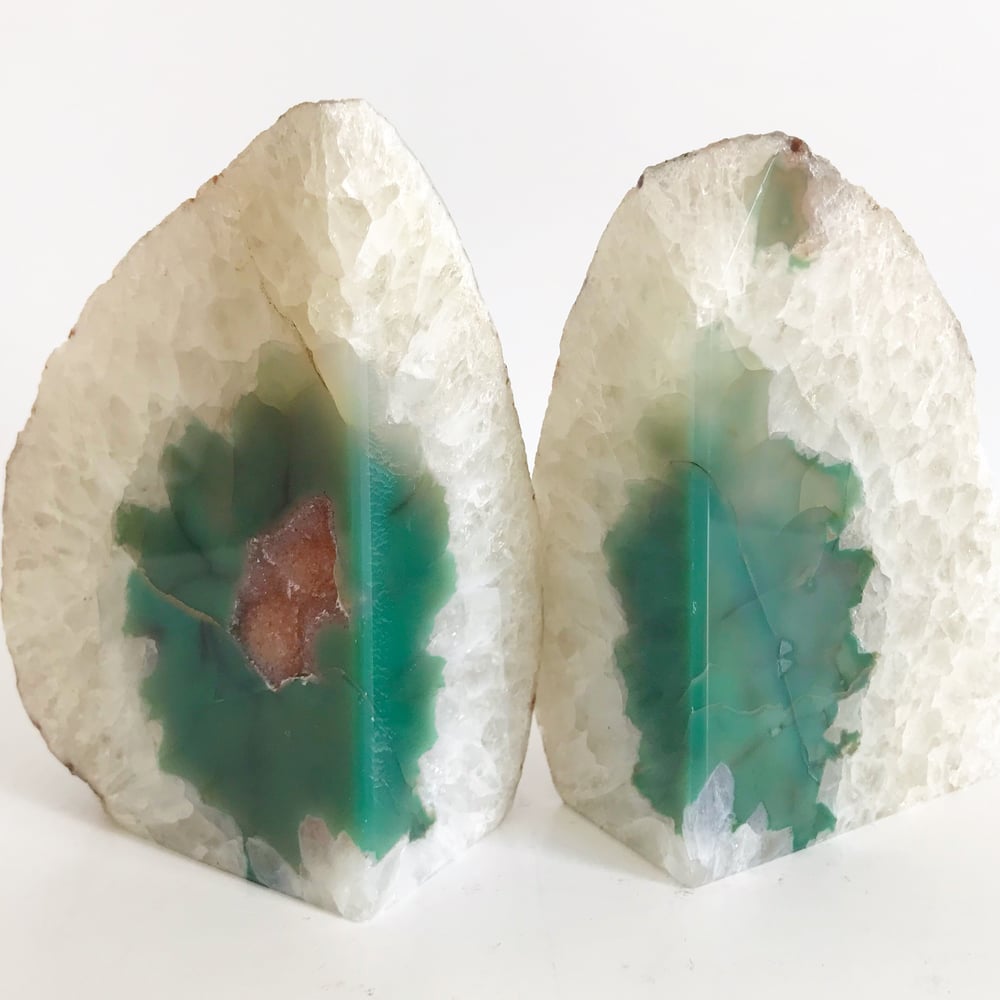 Image of AGATE/QUARTZ BOOKENDS NO.45