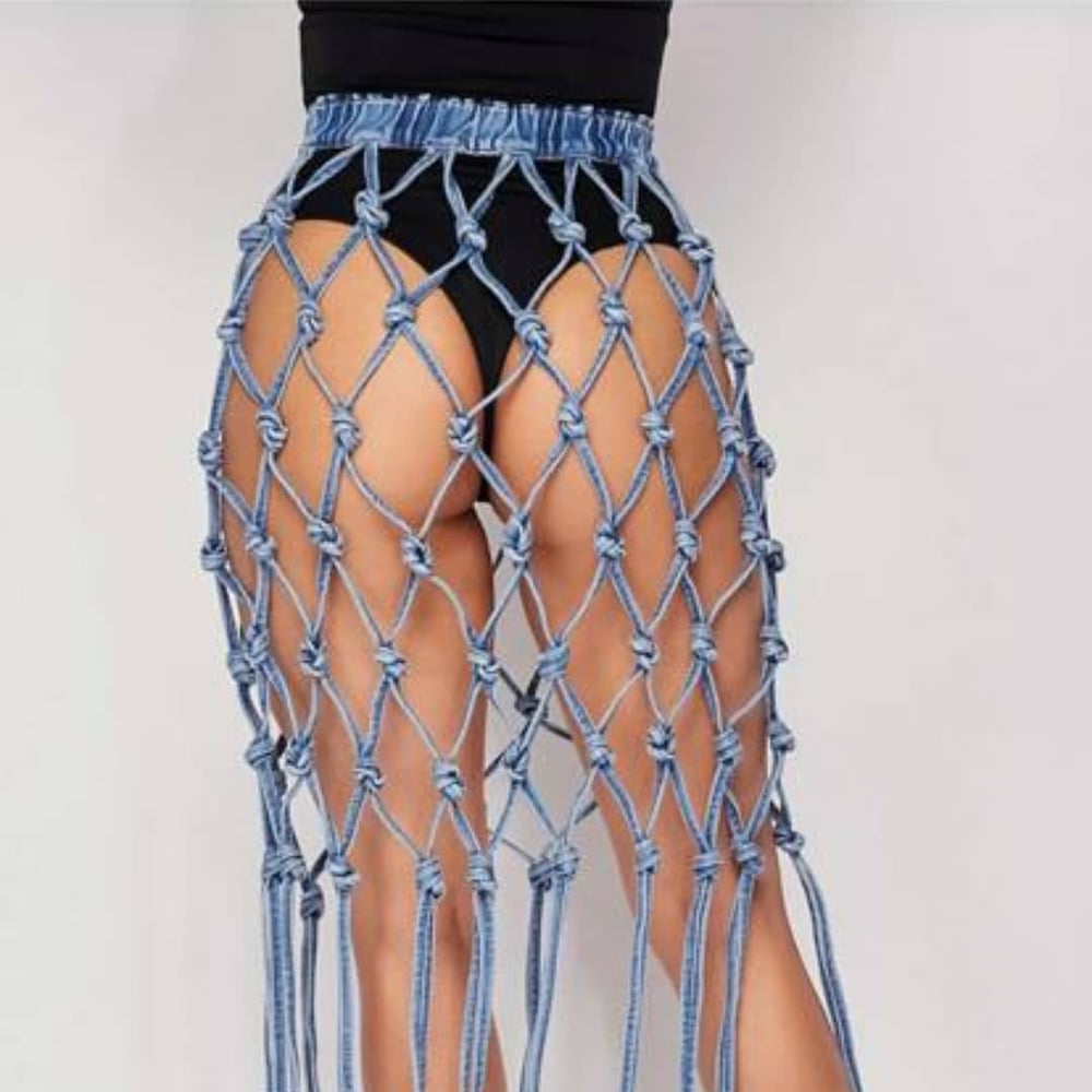   Honeycomb Denim Skirts  