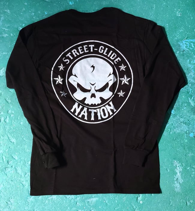 Street Glide Nation OG Long Sleeve Shirt (Grey Ink)