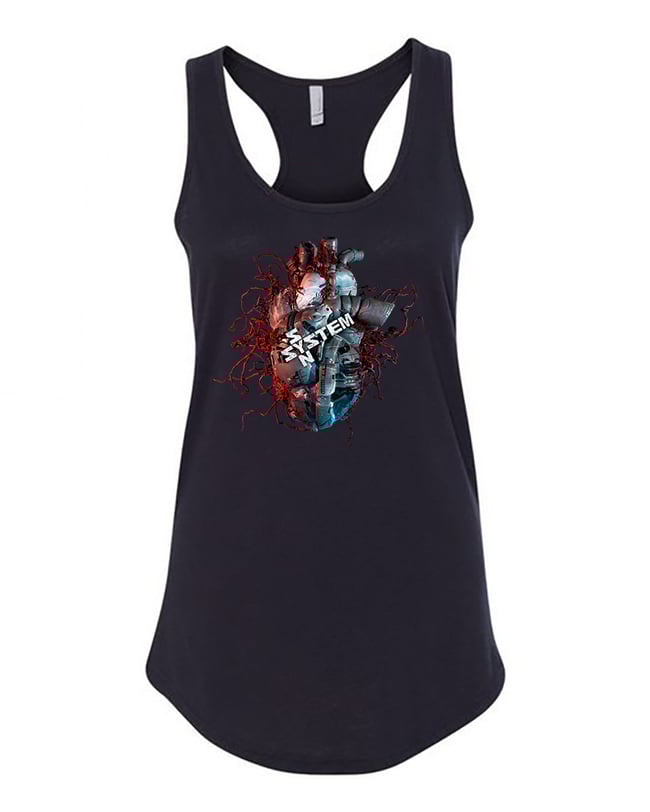 SYSTEM SYN remixed heart tank top