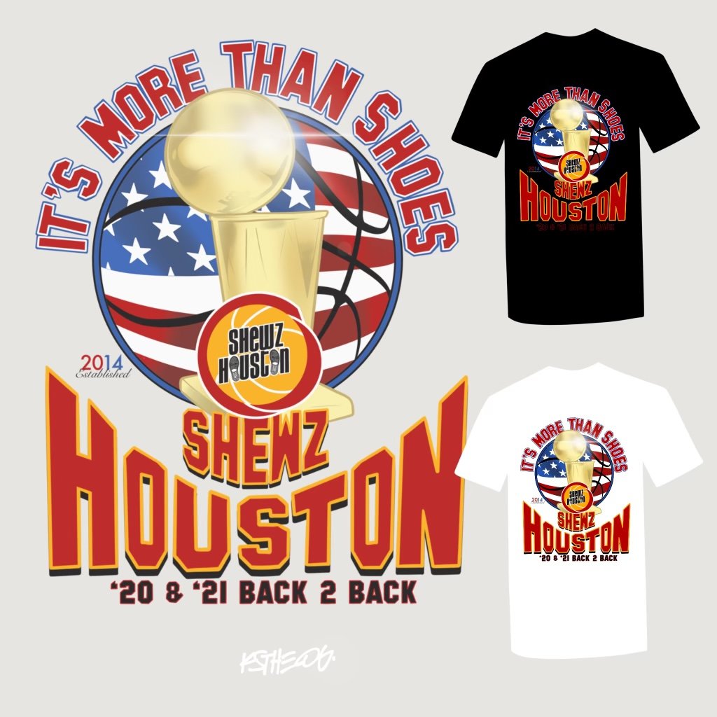 Shewz Houston Back 2 Back Champions T Shirt Shewz Houston