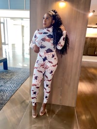 Image 1 of Cow Print | Pants Set
