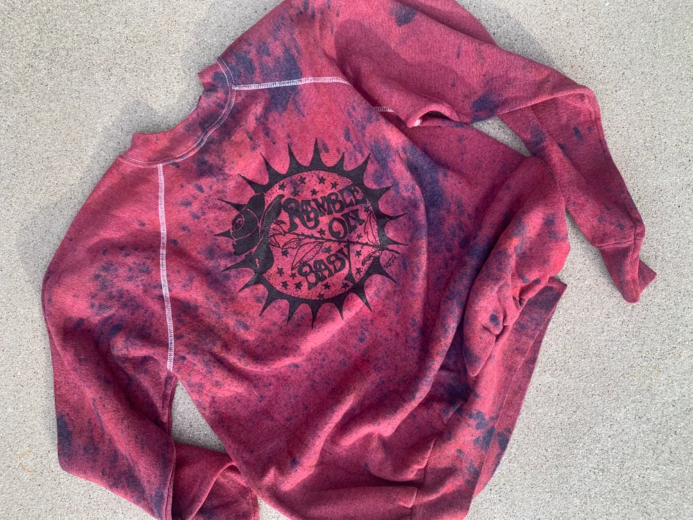 Image of ramble on rose -tie dye vintage sweatshirt- fits oversized medium