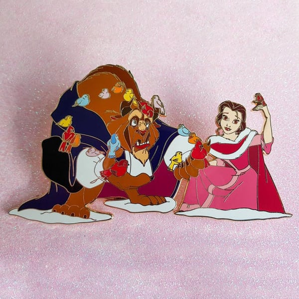 Image of fantasy pin's la belle et la bête - beauty and the beast