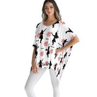 Image 1 of Women's Cape Styled Top featuring Hula Dancers of Hawaii
