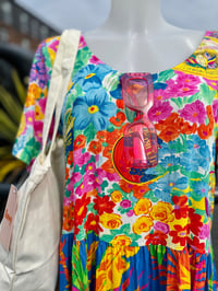 Image 2 of Tropical Floral Pocket Dress M-L