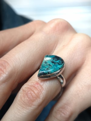 Image of Bague azurite taille 50,5 - ref. 835