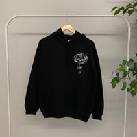 Image 1 of Silver Print Skull Hoodie