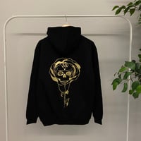 Image 2 of Gold Print Skull Hoodie