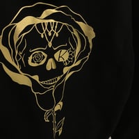 Image 3 of Gold Print Skull Hoodie