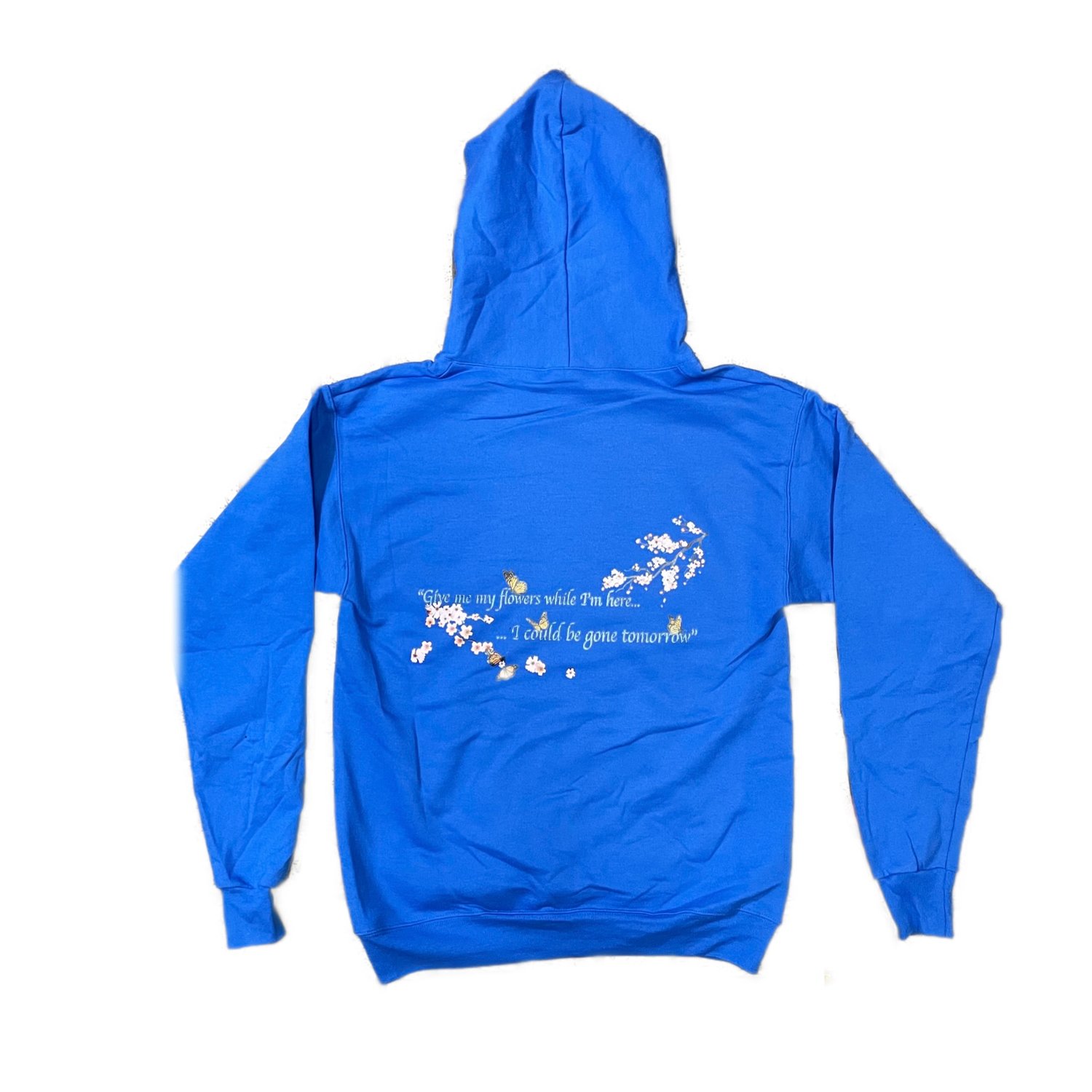 Image of Ocean Blue Flowers hoodie