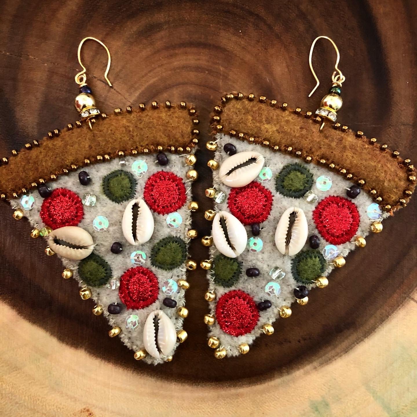 Image of It was All a dream~Vegan Pizza Earrings 