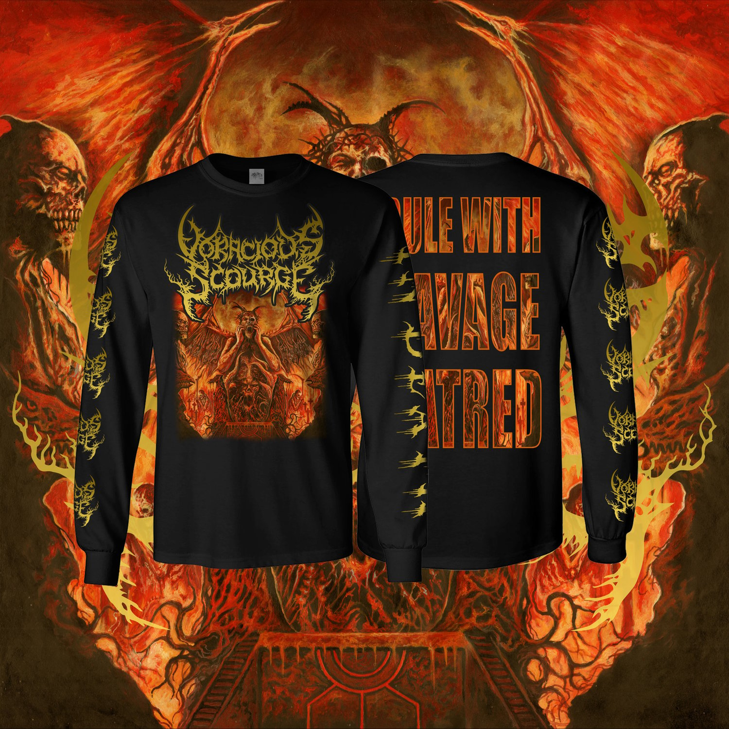 Image of VORACIOUS SCOURGE - 2 Designs ( Our Demise & In Death ) SS & LS