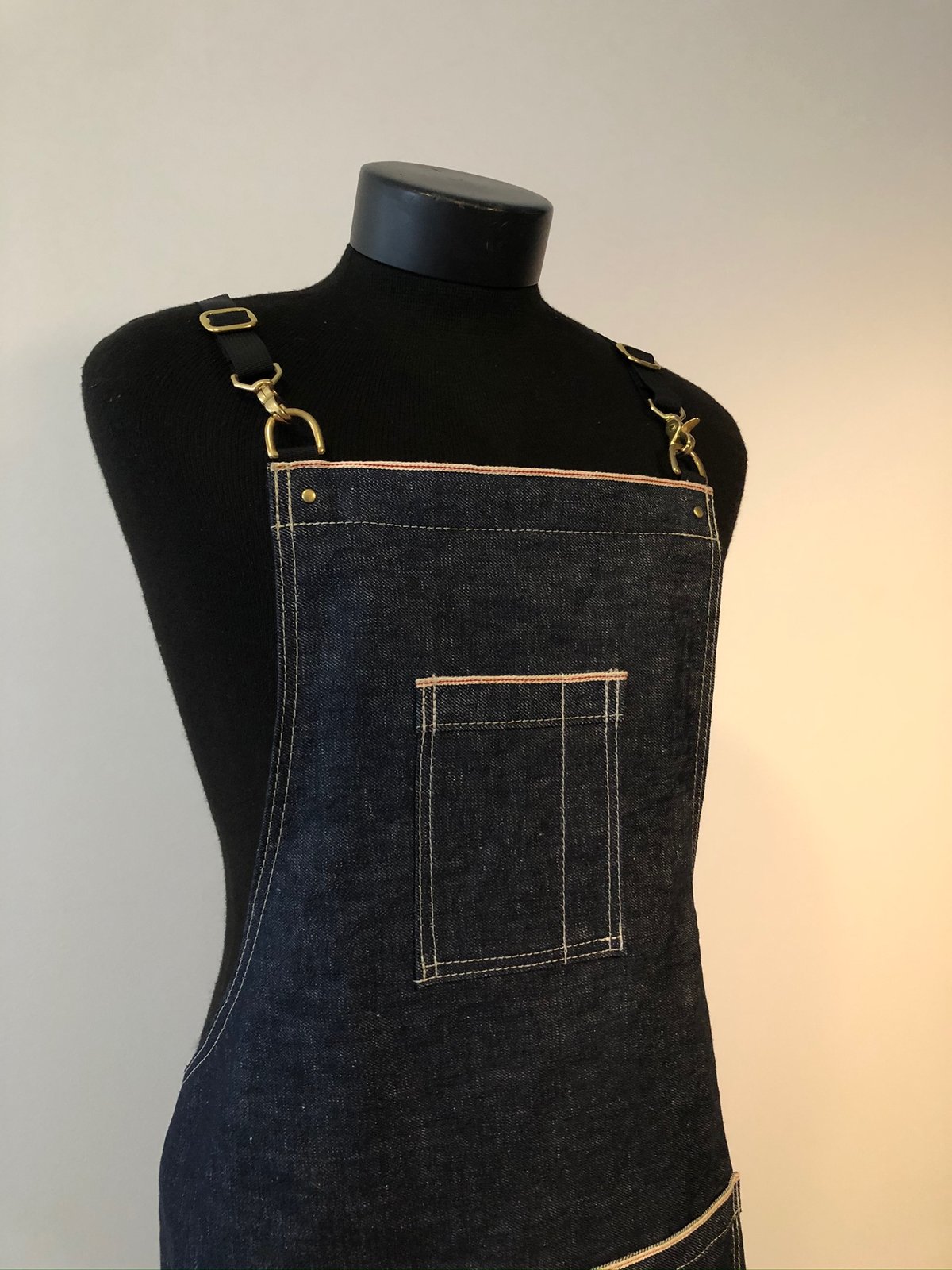  Bib Apron | ARTISAN | Handmade Indigo Linen/Cotton Apron