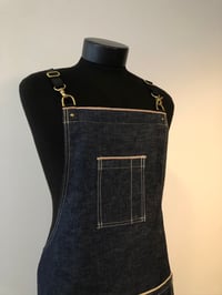 Image 2 of  Handmade Bib Apron | ARTISAN | Indigo Linen/Cotton Apron